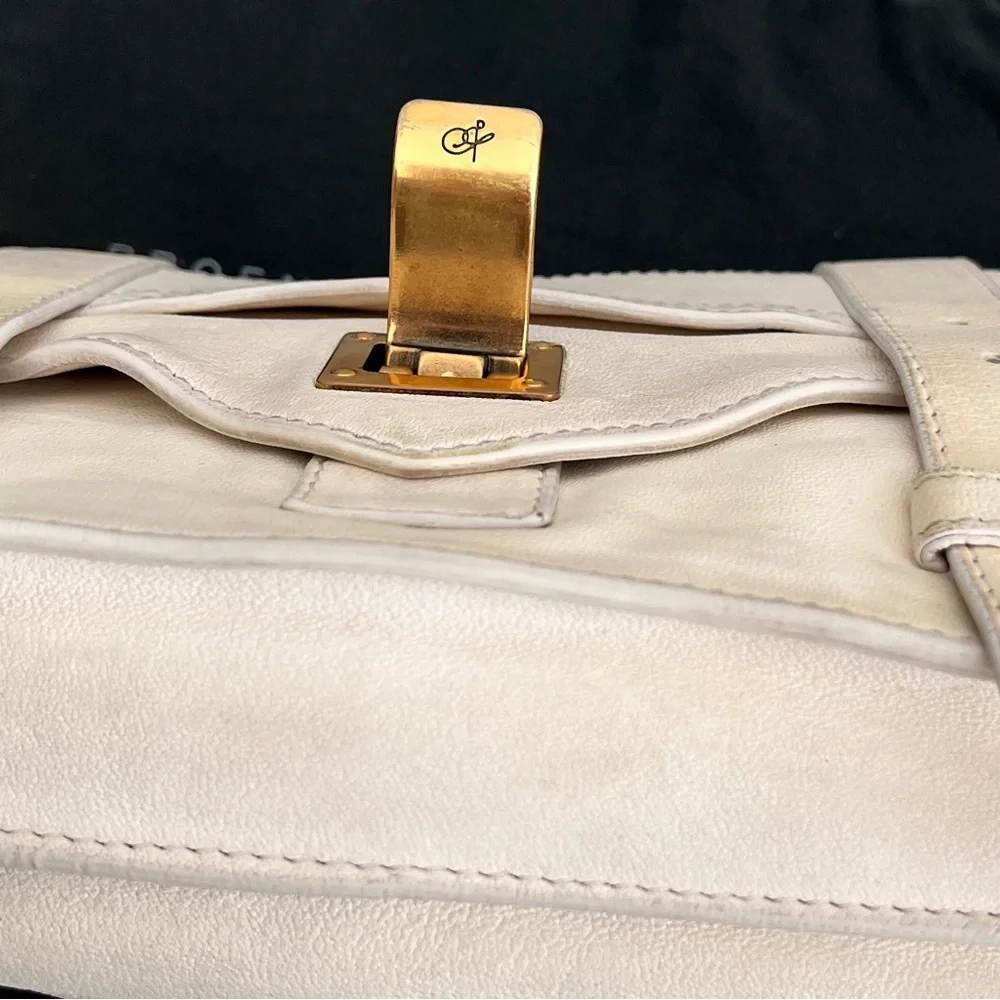 Proenza Schouler Ivory Leather PS1 Pochette Clutch